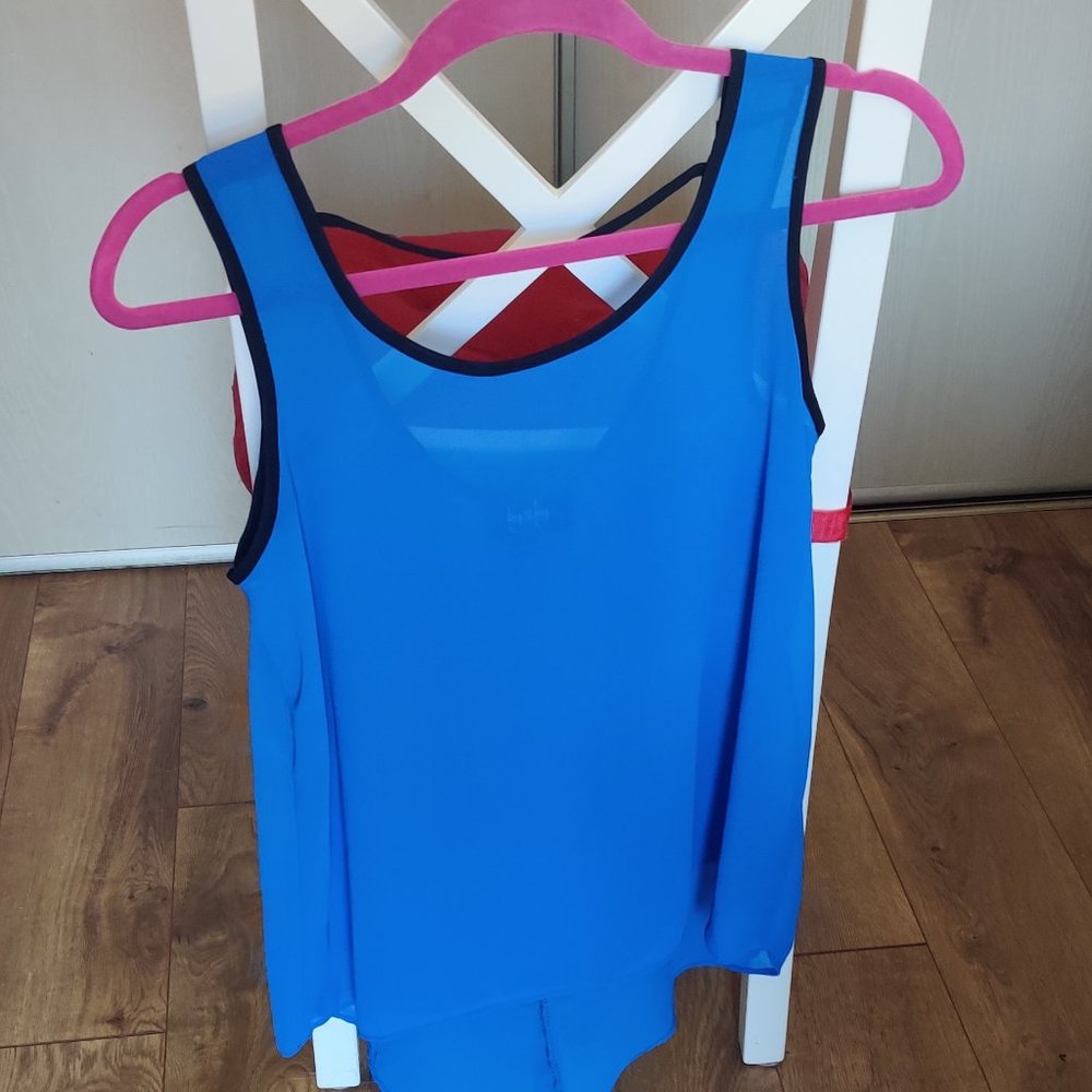 Blue blouse with bow in the back